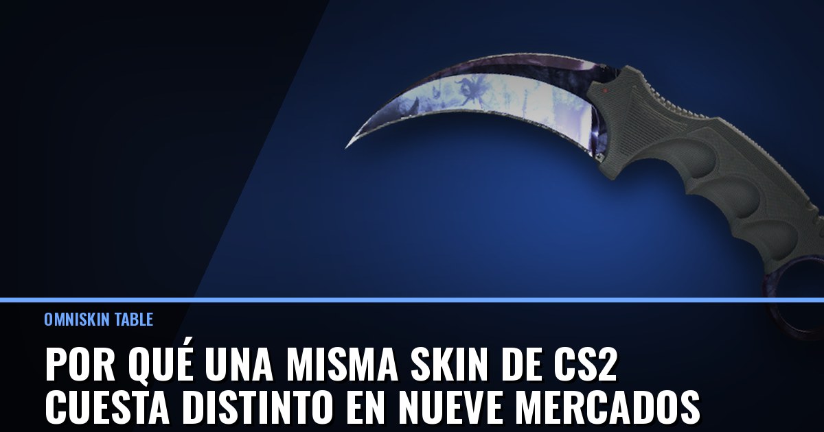 Por qué una misma skin de CS2 cuesta distinto en nueve mercados