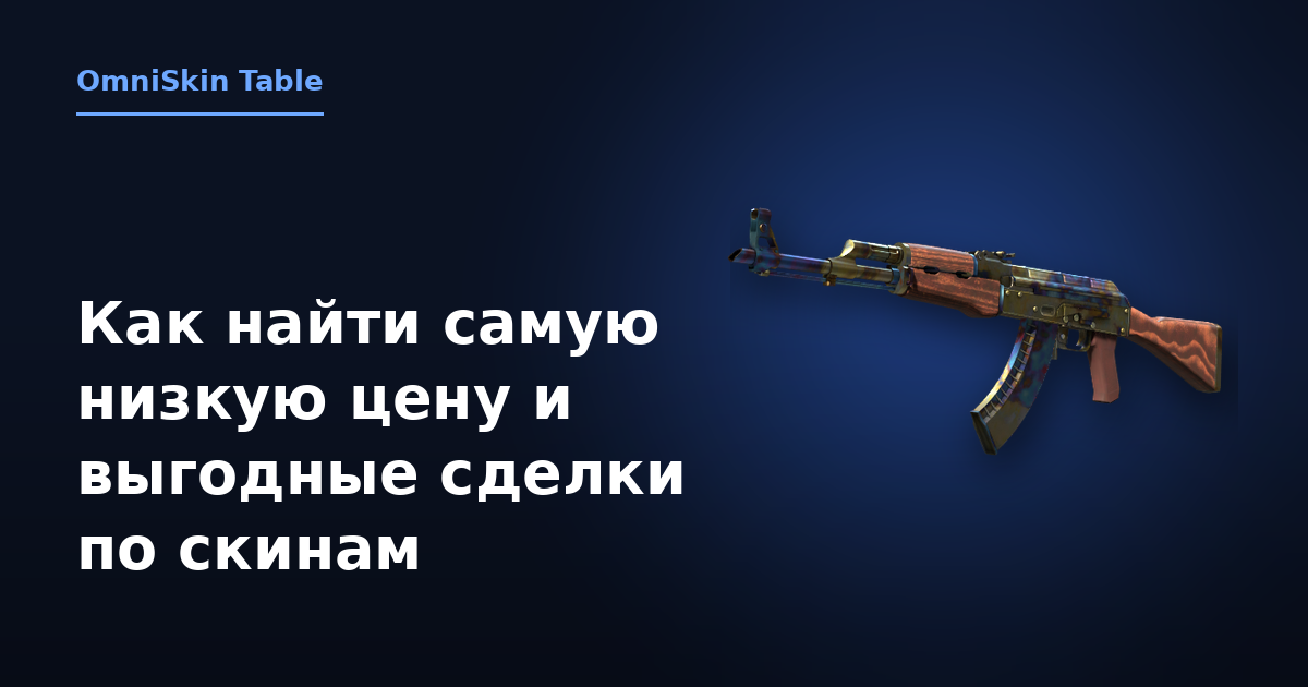 Как найти самую низкую цену и выгодные сделки по скинам